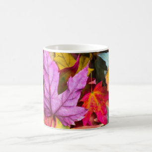 Herfst maple tree leaf kleurful najaarsnatuur koffiemok