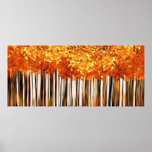 Herfst maple tree modern najaar bos poster (Voorkant)