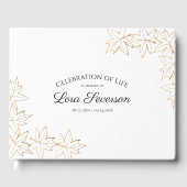 Herfst Maple verlaat herdenkingsmonument Gastenboek (Voorkant)