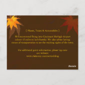Herfst Maple Wedding Accommodatie Enclosure Briefkaart (Achterkant)