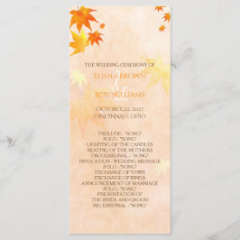Herfst Maple Wedding Celebration Programma