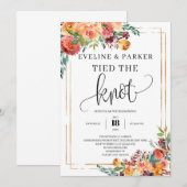 Herfst Marigold sluit de uitnodiging voor de ontwi (Voorkant / Achterkant)