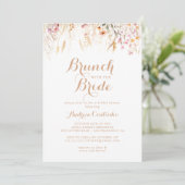 Herfst Meadow Floral Brunch met de bruidsdouche Kaart (Staand voorkant)