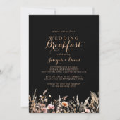 Herfst Meadow Wild Floral Wedding Breakfast Kaart (Voorkant)