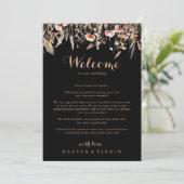 Herfst Meadow Wild Floral Wedding Welkomstbrief (Staand voorkant)