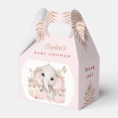 Herfst Meisje Roze Baby shower Kleine Gable Bedankdoosjes (Voorkant Zijde)