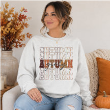 Herfst Meisjesachtig Herhalend Varsity Typografie