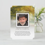 Herfst Memorial Kaart (Staand voorkant)