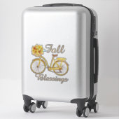 Herfst mengt fiets sticker (Koffer)