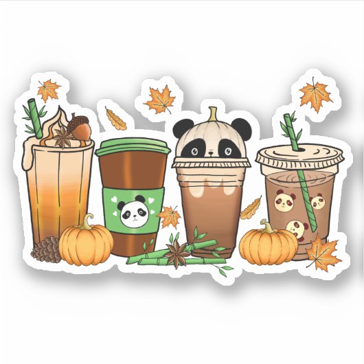 Herfst met het thema Sticker Design (Voorkant)