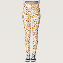 Herfst met pompoenen, bladeren: herfstelegantie leggings