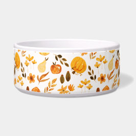 Herfst met pompoenen, bladeren: herfstelegantie voerbakje