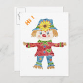 Herfst met witte kind briefkaart (Voorkant / Achterkant)