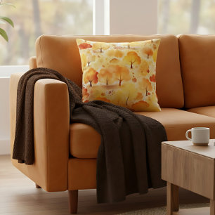 Herfst Moderne kleurrijke hedendaagse herfstbomen Kussen