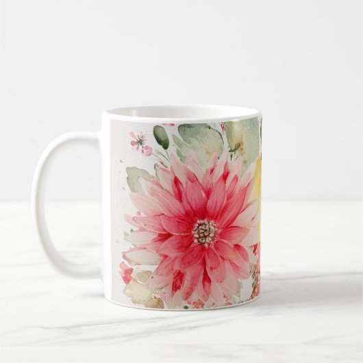 Herfst Mok met pompoenen en bloemen (Links)