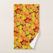 Herfst Monogram Maple verlaat najaar oliepatroon Bad Handdoek (Handdoek)