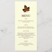 Herfst Monogrammed Menu in brown (Voorkant)