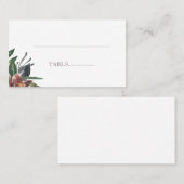 Herfst  Montted Waterverf Floral Wedding Flat Plaatskaartje (Voorkant / Achterkant)