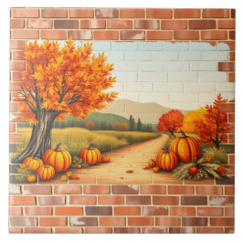 Herfst Mooie Moderne Happy Thanksgiving Tegeltje