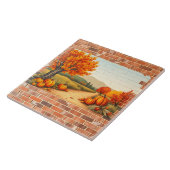Herfst Mooie Moderne Happy Thanksgiving Tegeltje (Zijkant)