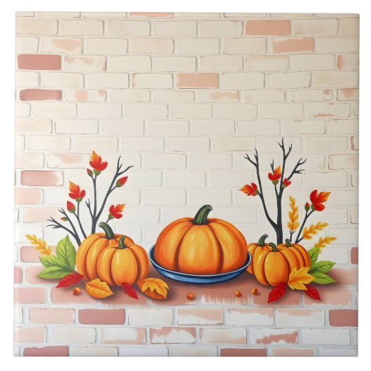 Herfst Mooie Populaire Happy Thanksgiving Tegeltje (Voorkant)