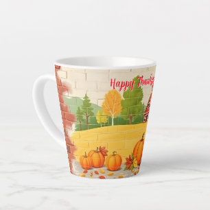 Herfst Mooie Trendy Happy Thanksgiving Latte Mok