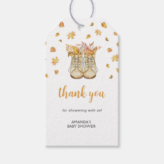 Herfst Moppige Laarzen Baby Shower Bedankt Cadeaulabel