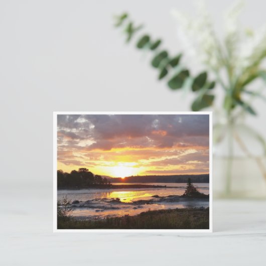 Herfst Morning over de kust van Maine Briefkaart (Staand voorkant)