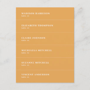 Herfst Mosterd Terracotta Trouwplaats Kaart DIY