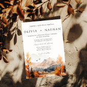 Herfst Mountain bruiloft foto Kaart