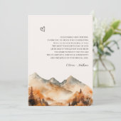 Herfst Mountain bruiloft met foto Bedankkaart (Staand voorkant)