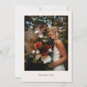 Herfst Mountain bruiloft met foto Bedankkaart (Achterkant)