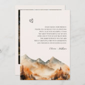 Herfst Mountain bruiloft met foto Bedankkaart (Voorkant / Achterkant)