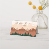 Herfst Mountain Forest Trouwplaats Kaarten (Voorkant)