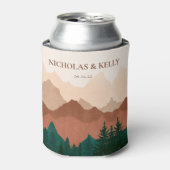 Herfst Mountain Forest Wedding Favor Koelbox Blikjeskoeler (Blikje Voorkant)