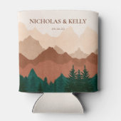 Herfst Mountain Forest Wedding Favor Koelbox Blikjeskoeler (Achterkant)