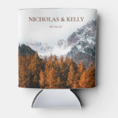 Herfst Mountain Forest Wedding Favor Koelbox Blikjeskoeler (Voorkant)