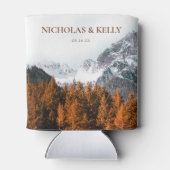 Herfst Mountain Forest Wedding Favor Koelbox Blikjeskoeler (Achterkant)