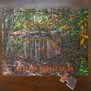 Herfst Mountain Stream Reflecties Fotografisch Legpuzzel