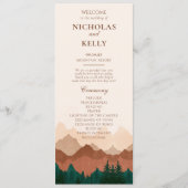 Herfst Mountain Terracotta Bos Trouwprogramma's Programma (Voorkant)