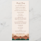 Herfst Mountain Terracotta Bos Trouwprogramma's Programma (Achterkant)