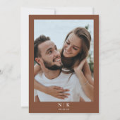 Herfst Mountain Terracotta Forest Save the Date (Achterkant)