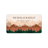 Herfst Mountain Terracotta Return Label (Voorkant)