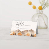 Herfst Mountain Trouwtafel Tafelnummer (Voorkant)