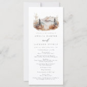 Herfst Mountain Wedding Order of Events Programma (Voorkant)