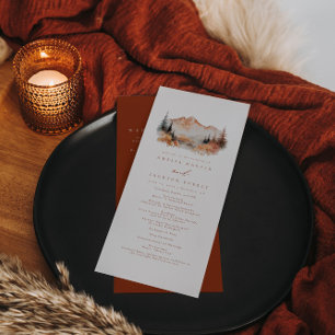 Herfst Mountain Wedding Order of Events Programma