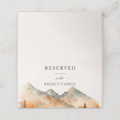 Herfst Mountain Wedding Reserved Seat Sign (Buitenkant ongevouwen)