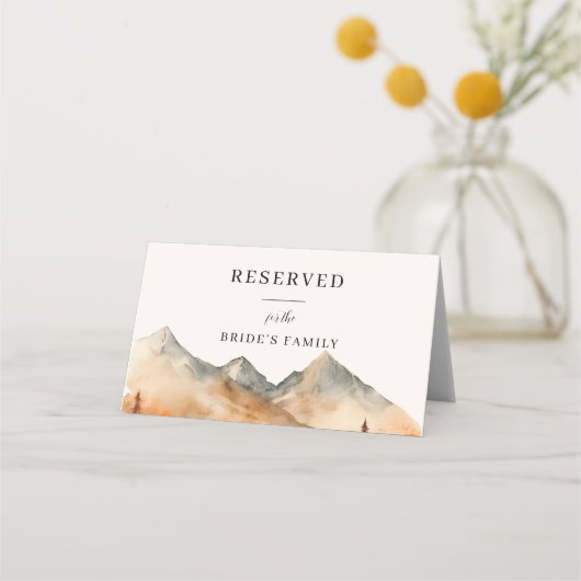 Herfst Mountain Wedding Reserved Seat Sign (Voorkant)