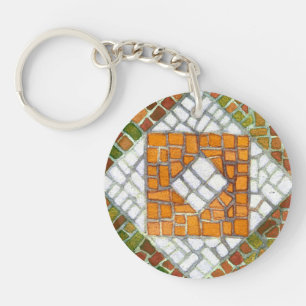 HERFST MOZAÏEK Acryl Circle Sleutelhanger