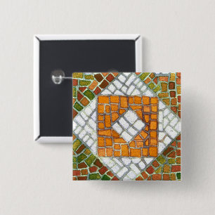 HERFST MOZAÏEK Vierkante Pin Button